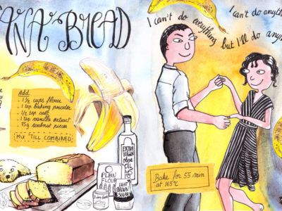 Banana Bread Illustrated recipe by Sophie Peanut