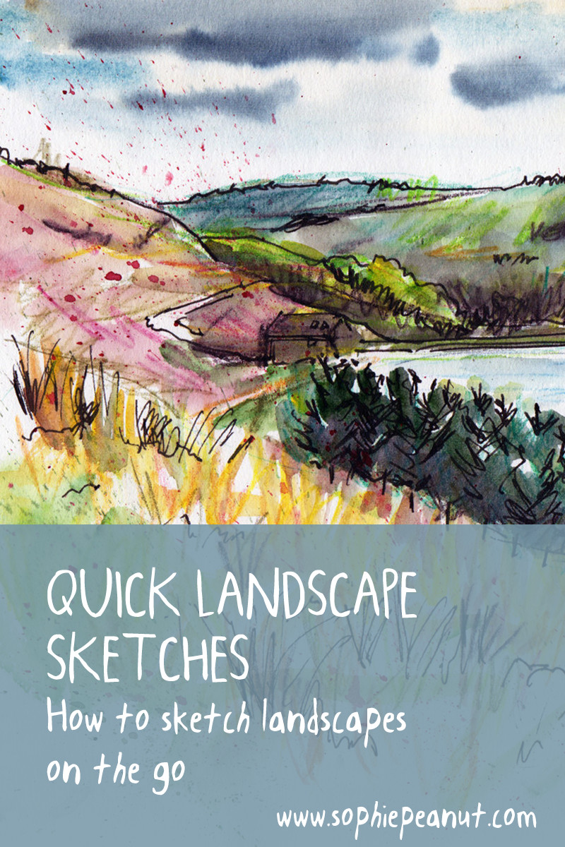 Quick landscape sketching - How to sketch landscapes on the go